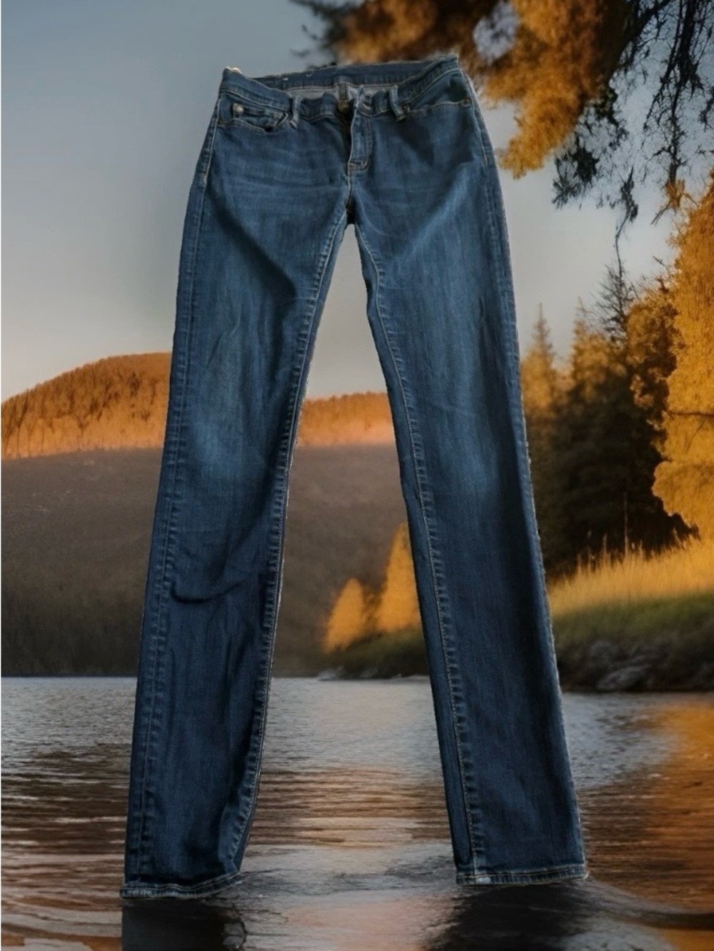 Denim & Supply Ralph Lauren Women's Dark Blue Straight-Leg Jeans #1016CL